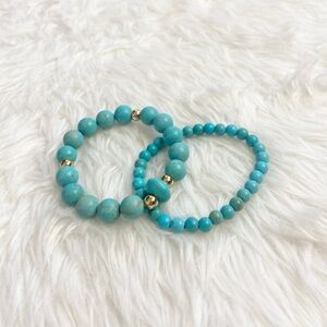 Blue Magnesite Bracelet Set